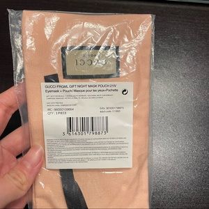 Gucci Sleep Eye Mask & Storage Pouch Peach Floral Bag